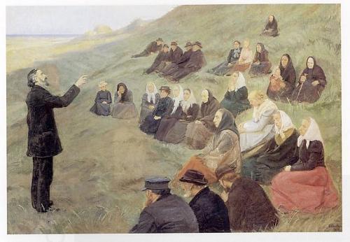 Anna Ancher Mission Meeting at Fyrbakken in Skagen China oil painting art